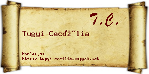 Tugyi Cecília névjegykártya